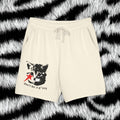 Fleece Shorts — 'Don't Be a P*ssy' Cat Graphic